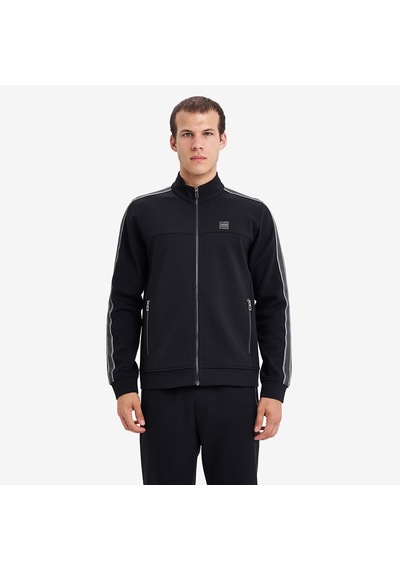 Lescon Siyah Erkek Fermuarlı Sweatshirt 26n-1141