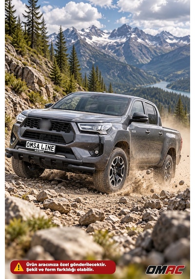 Toyota Hilux Shark 2015-2026 Uyumlu Araca Özel Ön Koruma 76mm Siyah
