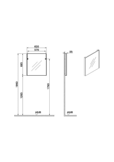 VitrA Basis Düz Ayna 60 Cm 66905 Krom VitrA Basis Düz Ayna 60 Cm 66905 Krom