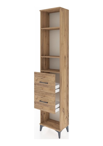 Arges Dolap 3 Raflı 2 Çekmeceli 44x30x221 Çam-çam Atlas Çam