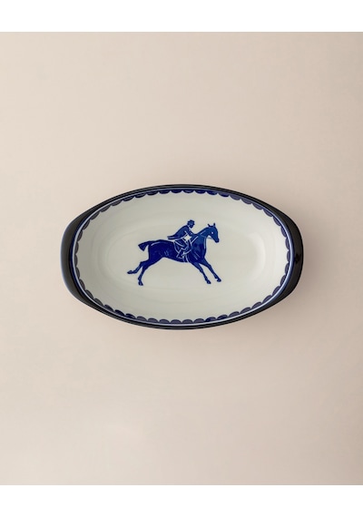 Madame Coco Reve Bleu Tierra Oval Tabak - 22 Cm - Mavi/beyaz 8684427225370 Çok Renkli