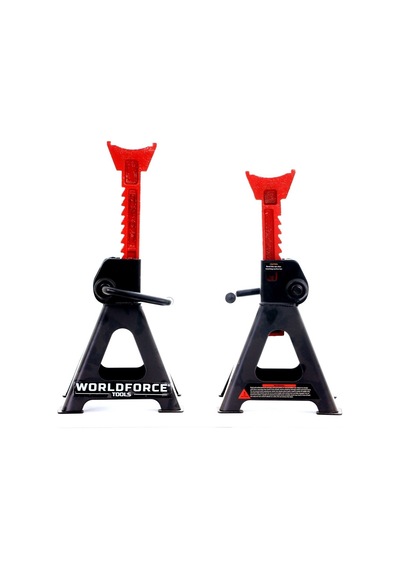 Worldforce 3 Ton Kapasiteli Kriko Standı Araç Sehpası 2'li Set Yüksekliği 275-425 Mm