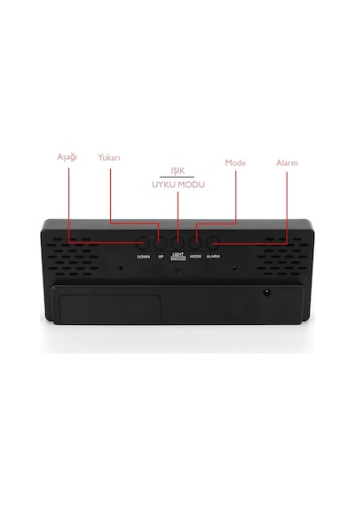 Techtic Alarmlı Termometreli Led Dijital Masa Saati Techtic Alarmlı Termometreli Led Dijital Masa Saati