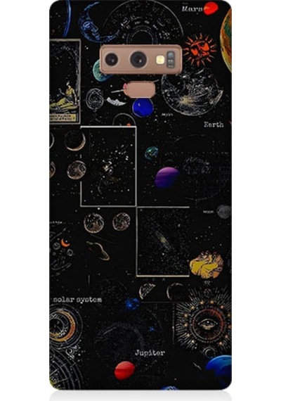 Samsung Galaxy Note 9 Uyumlu Uzay Haritası Desenli Silikon Kılıf