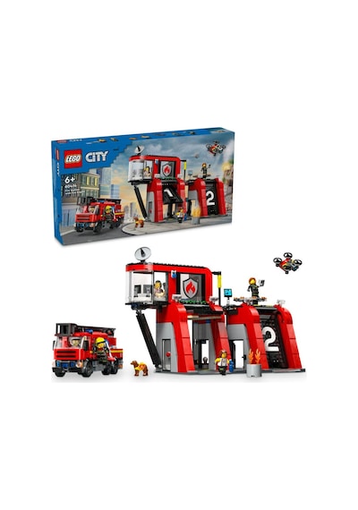 LEGO® City İtfaiye Kamyonlu İtfaiye Merkezi 60414 6+ Yaratıcı Oyuncak Yapım Seti - 843 Parça