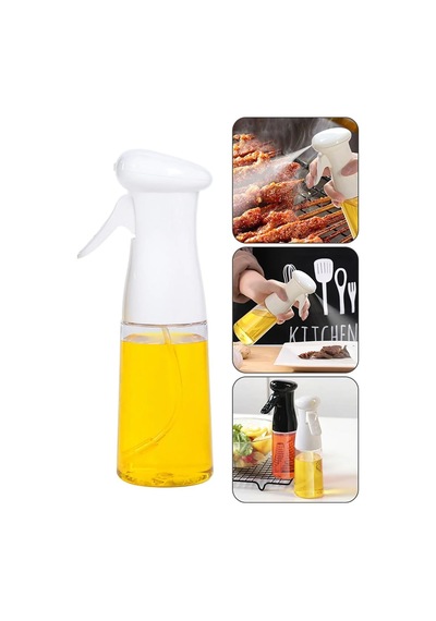 Püskürtmeli Cam Şişe Sprey Şişesi Yağ Şişesi Zeytinyağı Limon Püskürtücü Yağdanlık 200 Ml Beyaz