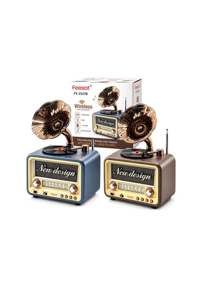 Retro Gramofon Radyo Bluetooth Usb Şarjlı Am/fm/sw