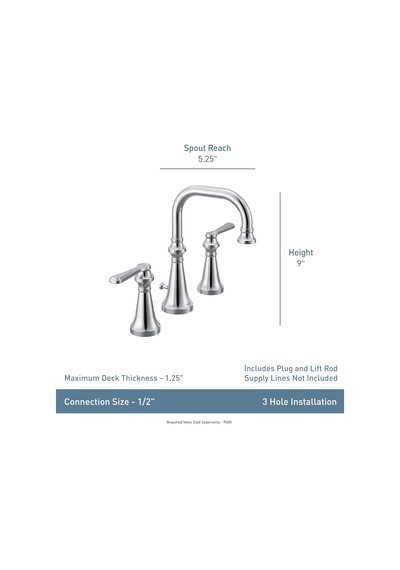 Moen Ts44102bg Colinet Geleneksel İki Yaygın Yüksek Ark Banyo Bat Diğer