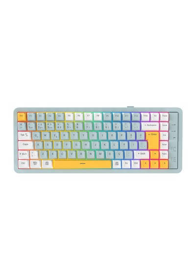 Lecoo GK805 Bluetooth 5.0 / 2.4 GHz / USB 3 Modlu RGB 85 Tuş Gasket Membran Türkçe Q Oyuncu Klavyesi