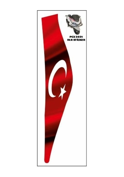 Honda Pcx 2021 - 2023 Uyumlu Far Damla Sticker Çok Renkli