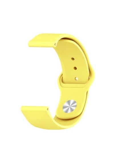 Samsung Galaxy Uyumlu Watch 3 45mm Krd-11 22mm Silikon Kordon - Sarı