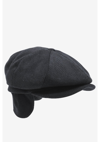 Külah Erkek %100 Yün Kasket Kulaklı Şapka Flat Cap