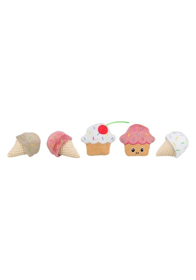 Trixie - 47 - Kedi Oyuncağı, Dondurma Ve Kek Şeklinde, Peluş, - Hcctrend - Kediotlu 7cm