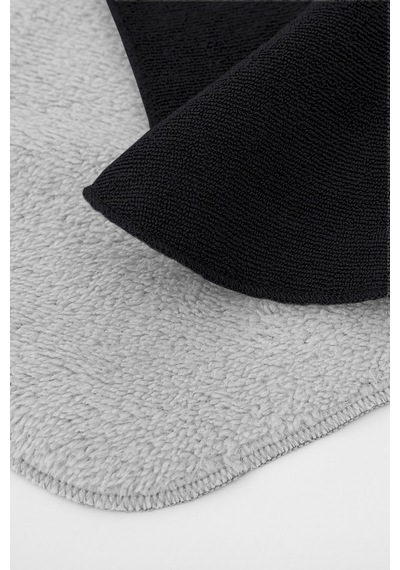 Siyah Microwell 3 Prç Set Microfiber Bulaşık Kurutma Matı 3'lü Mutfak Seti Kurulama Bezi Örtüsü