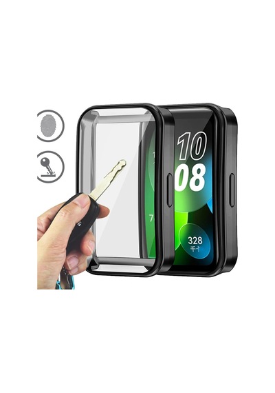 Samsung Galaxy Fit3 İle Uyumlu Silikon Kasa Ekran Koruyucu 360 Tam Kapatan Çerceve Pc Kasa Koruma Silikon Çerçeve Siyah Çok Renkli