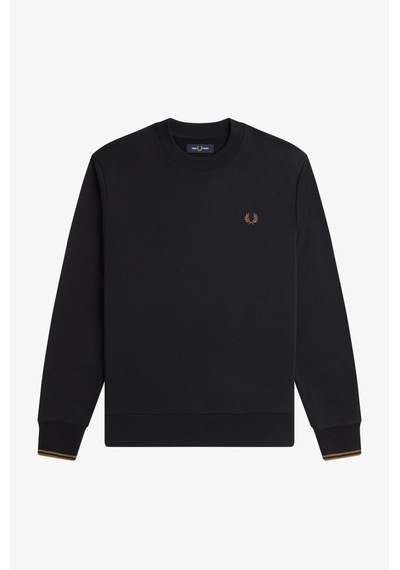 Fred Perry M7535 Crew Neck Erkek Sweatshirt Siyah