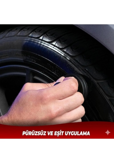 Sogud Araba Lastik Parlatıcı Aplikatör Fırçası Ergonomik Tutma Saplı, Lastik Parlatma Süngeri, Araç Lastik