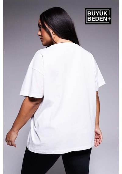 Superlife Kadın Büyük Beden Yelken Baskılı 3xl-6xl Bisiklet Yaka Tshırt Spr26btsk510-11 Ekru Superlife Kadın Büyük Beden Yelken Baskılı 3xl-6xl Bisiklet Yaka Tshırt Spr26btsk510-11 Ekru