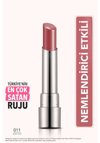 Flormar Nemlendirici Parlak Ruj (Pembe) - Sheer Up Lipstick New - 011 Rosy Lust - 8682536012096
