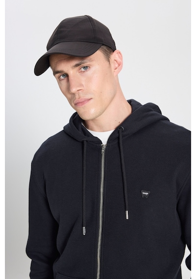 Regular Fit Normal Kesim Kapüşonlu %100 Pamuk Sweatshirt Sweatshirt Wrangler Siyah