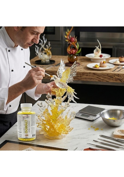 Renkli İzomalt Isomalt Sarı 250 Gr Şeker Sanatı Ve Pasta Dekorasyon İçin