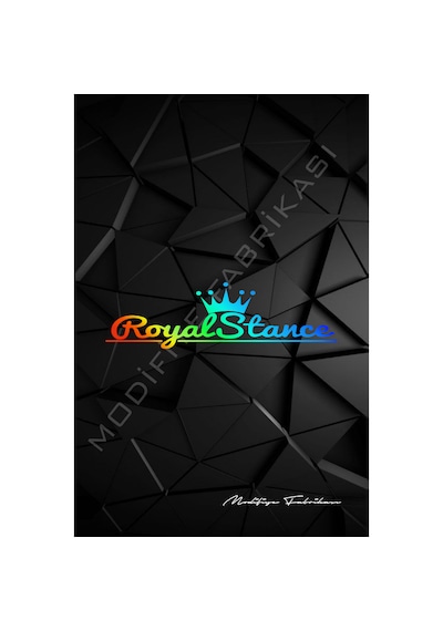 Royal Stance Sticker Folyo - Hologram - 20 X 6 Cm