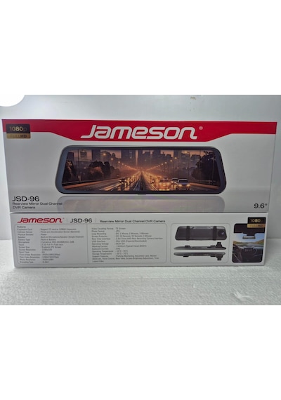 Jameson Dikiz Aynası Monitör - Jameson Jsd-96 - Araç Ön Arka Kamera Kayıt , Park Kameralı Full Hd Ka