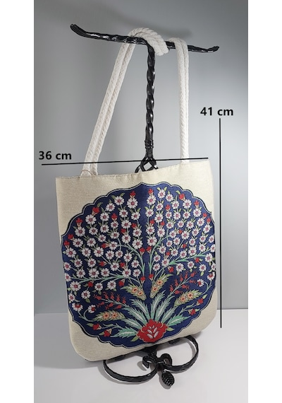 Gacir Goblen Jakarlı Dokuma Desenli Çok Kullanışlı Heybe Çantası Çok renkli