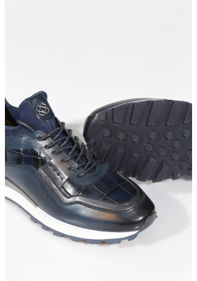 Dgn 6106 Erkek Bağcikli Sneakers Ayakkabi Lacivert