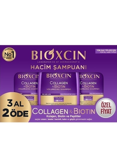 Bioxcin Collagen & Biotin Hacim Şampuanı 300 Ml - 3 Al 2 Öde 8680512635697