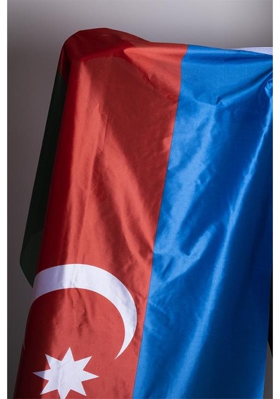 Azerbaycan Bayrağı Raşel Kumaş Dijital Baskı 300x450 cm