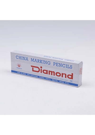 Diamond İpli Mumlu İşaretleme Kalemi 12 Adet Beyaz