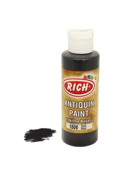 Rich 1606 Siyah 120 Ml Eskitme Ahşap Boyası
