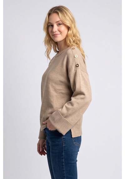Fashion Friends Düğme Detaylı Bej Kadın Kazak 26k0039k1
