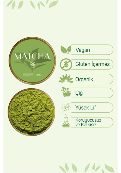 Aa Kalite Organik Matcha Çayi 30gr- Maça Tozu