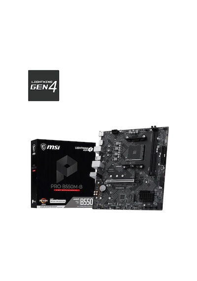 Msı Pro B550m-b Am4 Ddr4 4600 Oc Hdmı Dp 2x M.2 Usb 5gbps Matx 35127857