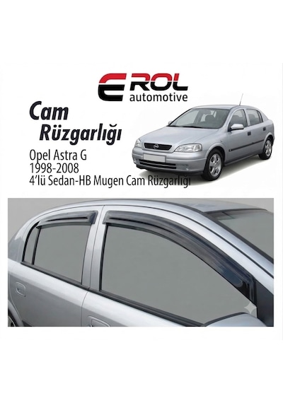 Opel Astra G 1998-2008 4'lü Cam Rüzgarlığı Siyah