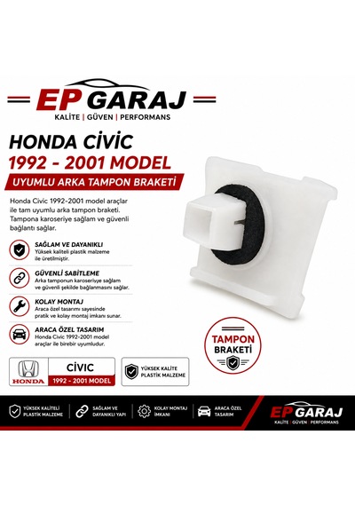 Honda Civic 1992-2001 Arka Tampon Braketi Sağ / Sol Uyumlu