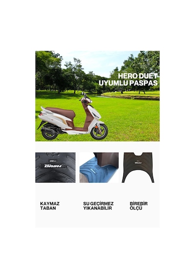 Hero Dash 125cc Uyumlu Paspas Kaymaz Taban