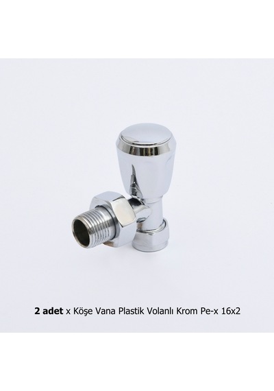 Krom Kaplama Çelik Havlupan + 2 Adet Pex Köşe Vana + 2 Adet Boru