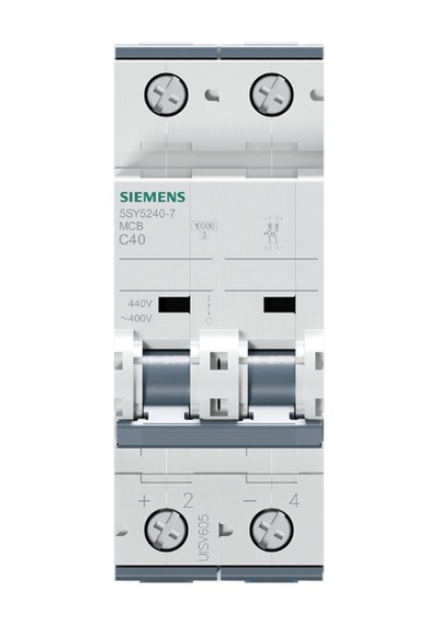 Siemens 5sy5240-7 - 40a 2 Kutup 10ka C Tipi Otomatik Sigorta