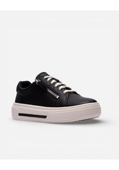 Clarks Hollyrose Zip Black Leather Kadın Siyah Günlük Ayakkabı 26185913 Siyah