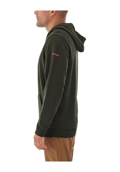 Columbia Csc Linear Drifts Erkek Kapüşonlu Sweatshirt-7524 Koyu Yeşil
