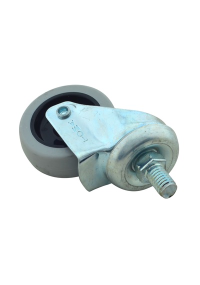 2 Adet Civatalı Metal 50mmx20mm Koltuk Sandalye Mobilya Tekeri Gri - Siyah