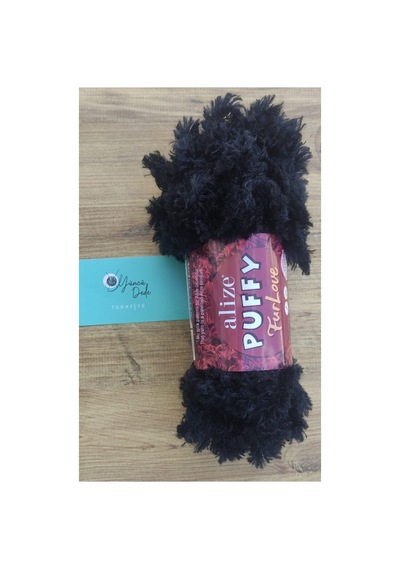 1 Adet Puffy Furlove 60 Elle Örülen Kalpli Yastık Bebek Battaniyesi Örgü Ipi Kürk Yapılı Puffy