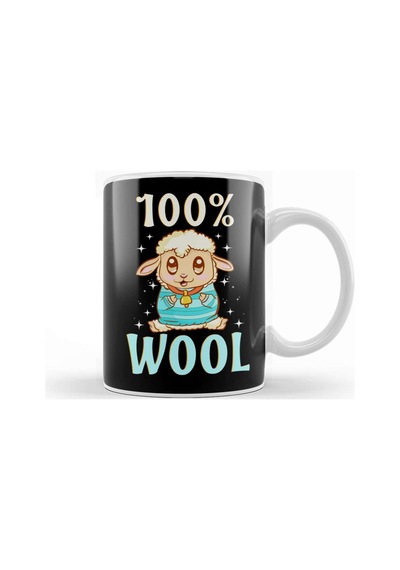 Cute & Funny 100% Wool Sheeps Are 100 Percent Wool Kupa Bardak Porselen Karışık