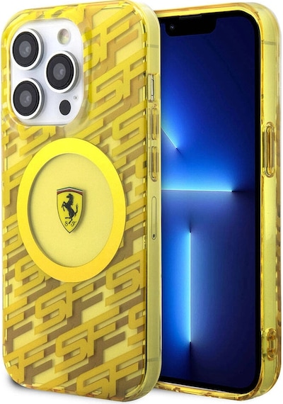 Apple Uyumlu iPhone 15 Pro Kılıf Ferrari Lisanslı M-safe Şarj Özellikli Multi Sf Kapak
