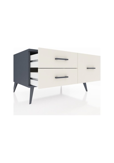 Kronos Şifonyer 3 Raflı 88x59x48 Antrasit-antrasit/aytaşı Antrasit/aytaşı