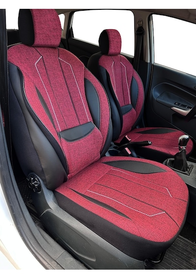 Minderland Axiom Comfort Serisi Oto Koltuk Kılıfı, Keten-deri / Bordo, Tofaş Doğan İle Uyumlu