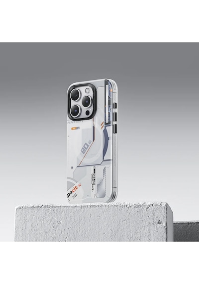 Apple Uyumlu iPhone 14 Pro Max Kılıf M-safe Şarj Özellikli Mekanik Benks Perspective Serisi Kapak Beyaz